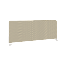 Onix Экран тканевый боковой O.TEKR-98 Тёмно-бежевый/Белый металл 980*390*22 - Фото предпросмотра