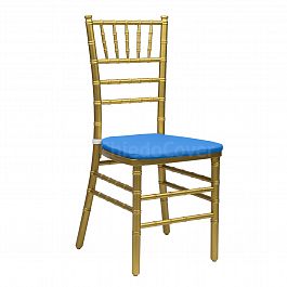 Подушка 01 для стула Кьявари, 2см, синяя - Фото предпросмотра