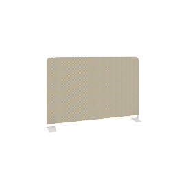 Metal System Экран тканевый боковой Б.ТЭКР-60 Тёмно-бежевый/Белый металл 600*390*22 - Фото предпросмотра