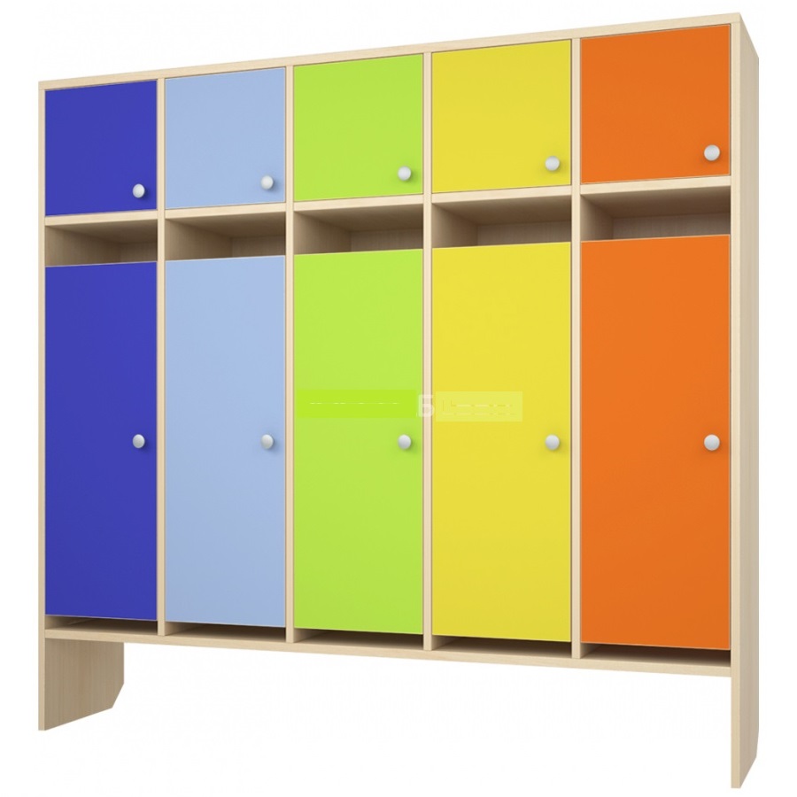 РСН 1 5 -секционный шкаф для одежды детский сад
