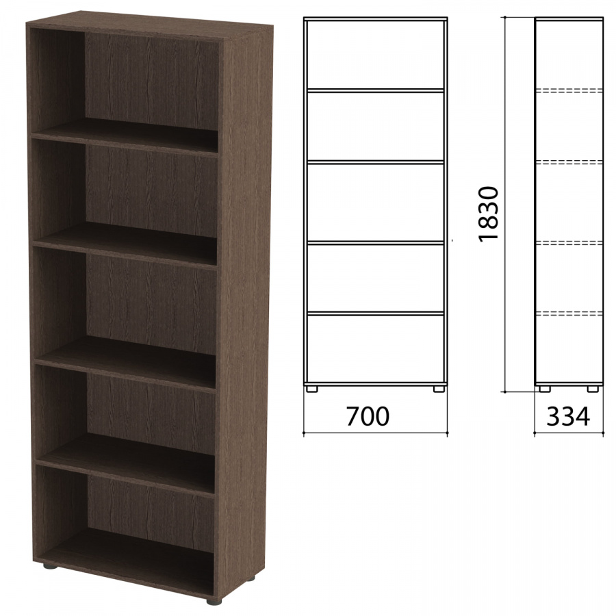 Шкаф полузакрытый «Канц», 700×350×1830 мм, цвет бук Невский (комплект)