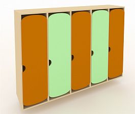 Шкаф для детской одежды ШГ5-МУ оранжевый - Фото предпросмотра