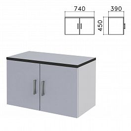 Шкаф-антресоль "Монолит", 740х390х450 мм, цвет серый, АМ01.11 - Фото предпросмотра