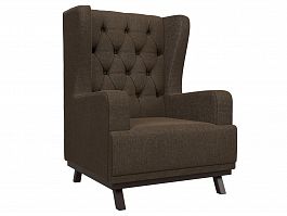 Кресло Джон Люкс (полностью рогожка коричневая) - Фото предпросмотра