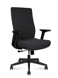 Кресло офисное / Fredo LB / черный каркас/черная сетка/черная сидушка - Фото предпросмотра
