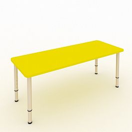 Детский стол 2-х местный 1100*550*400…580 желтый - Фото предпросмотра