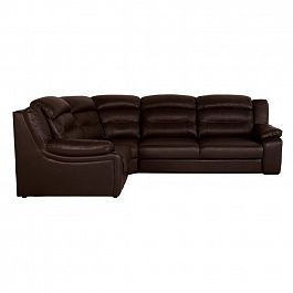 Угловой диван "Денвер" с тумбой кожа - Фото предпросмотра