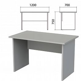 Стол письменный "Этюд", 1200х700х750 мм, серый, 400021-03 - Фото предпросмотра