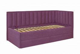 Кровать "Порше" с ящиками, темно-розовая - Фото предпросмотра