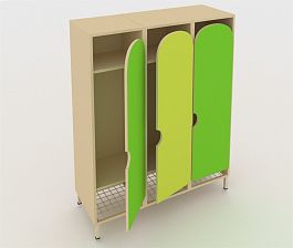 Шкаф для детской одежды на ножках ШГС3 зеленый - Фото предпросмотра