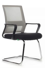 Кресло Mint RCH посетительское 1029CB Чёрная ткань/Серая сетка - Фото предпросмотра