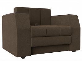 Кресло-кровать Атлантида (полностью рогожка коричневая) - Фото предпросмотра