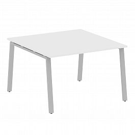 Стол для переговоров "Metal System" БА.ПРГ-1.2 белый/серый - Фото предпросмотра