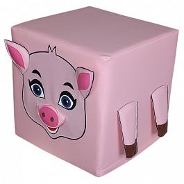 Пуфик-кубик  «Свинка» 30* - Фото предпросмотра