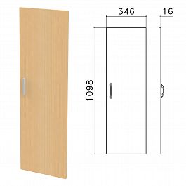 Дверь ЛДСП средняя "Канц", 346х16х1098 мм, цвет бук невский, ДК36.10 - Фото предпросмотра