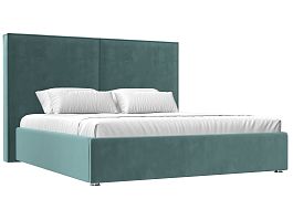 Интерьерная кровать Аура 160 (полностью велюр бирюзовый) - Фото предпросмотра