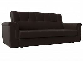 Прямой диван Эллиот (полностью экокожа коричневая) - Фото предпросмотра