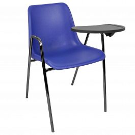 Стул Vicenza (4 ножки с подлокотниками + столик TLT), Каркас черный, синий - Фото предпросмотра