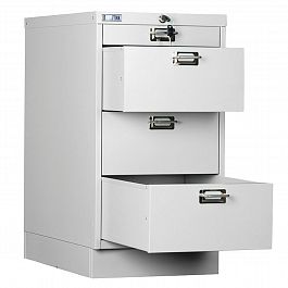 Шкаф металлический для документов ПРАКТИК "MDC-A3/650/4", 4 ящика, 650х347х546 мм, собранный - Фото предпросмотра