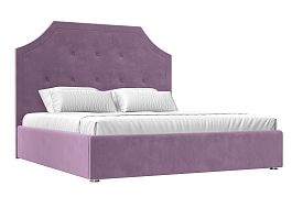 Интерьерная кровать Кантри 160 (полностью микровельвет сиреневый) - Фото предпросмотра