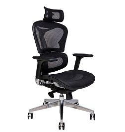 Кресло офисное / Hero black /YS-0810H-T(E+E)/ черный пластик / черная сетка "Кресла для руководителей"  ТК-001035000517 черный - Фото предпросмотра