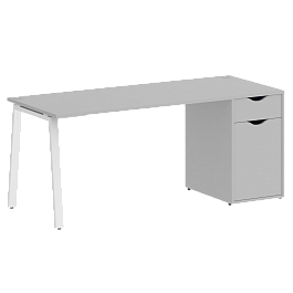 Home Office Стол письменный VR.SP-3-178.1.A Серый/Белый металл 1780*720*750 - Фото предпросмотра