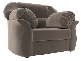 Кресло Карнелла (полностью велюр коричневый) - Фото предпросмотра