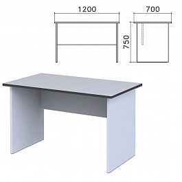 Стол письменный "Монолит", 1200х700х750 мм, цвет серый, СМ1.11 - Фото предпросмотра