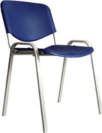 Стул ИЗО хром /пластик синий "Кресла для посетителей"  ТК-002587000066 синий - Фото предпросмотра