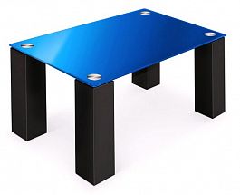 Стол журнальный Колизей-8  1000x600х430 черный/синее стекло "Журнальные столы" ТК-002561000731 черный - Фото предпросмотра