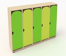 Шкаф для детской одежды ШГ5У зеленый - Фото предпросмотра