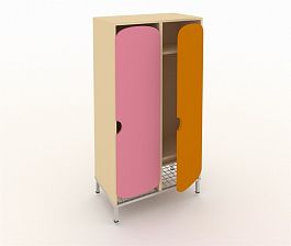 Шкаф для детской одежды на ножках ШГС2М розовый - Фото предпросмотра