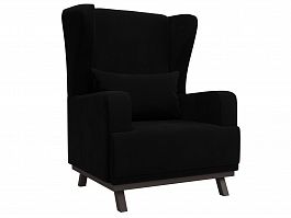 Кресло Джон (полностью микровельвет черный) - Фото предпросмотра