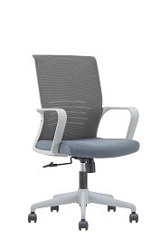 Кресло офисное / Betta grey / серый пластик / серая сетка / серая ткань - Фото предпросмотра