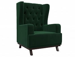 Кресло Джон Люкс (полностью велюр зеленый) - Фото предпросмотра