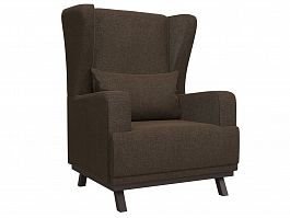 Кресло Джон (полностью рогожка коричневая) - Фото предпросмотра