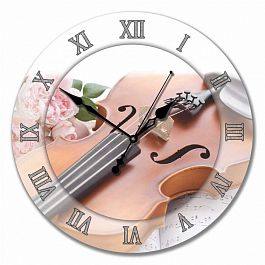Настенные часы (33x4 см) Скрипка 01-027 - Фото предпросмотра