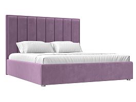 Интерьерная кровать Афродита 160 (полностью микровельвет сиреневый) - Фото предпросмотра
