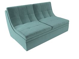 Модуль Холидей раскладной диван (полностью велюр бирюзовый) - Фото предпросмотра