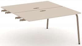 Двойной стол приставка к опорным тумбам "ESTETICA" ES.D.SPR-3-LK Капучино - Фото предпросмотра