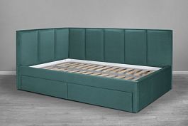 Кровать «Лайф с ящиками», 1200 бирюзовая - Фото предпросмотра