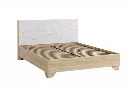 Зара Кровать с основанием Комфорт 160х200 см SMZ-06.1623 дуб сонома/белый - Фото предпросмотра