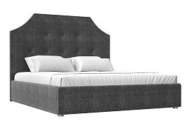 Интерьерная кровать Кантри 160 (полностью рогожка серая) - Фото предпросмотра