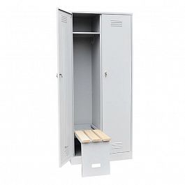 Шкаф для одежды двухстворчатый с откидной скамьей - Фото предпросмотра