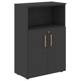 Шкаф с малыми дверьми и топом FMC 80.3(Z) Черный графит/Черный графит 802х429х1213 FORTA - Фото предпросмотра
