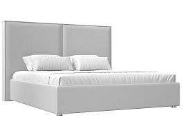 Интерьерная кровать Аура 160 (полностью экокожа белая) - Фото предпросмотра