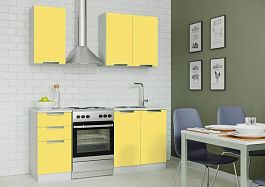Кухня "Атлант 120" Желтый - Фото предпросмотра