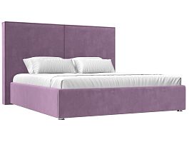 Интерьерная кровать Аура 160 (полностью микровельвет сиреневый) - Фото предпросмотра