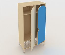 Шкаф для детской одежды на ножках ШГС2 синий - Фото предпросмотра