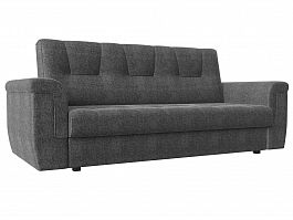 Прямой диван Эллиот (полностью рогожка серая) - Фото предпросмотра